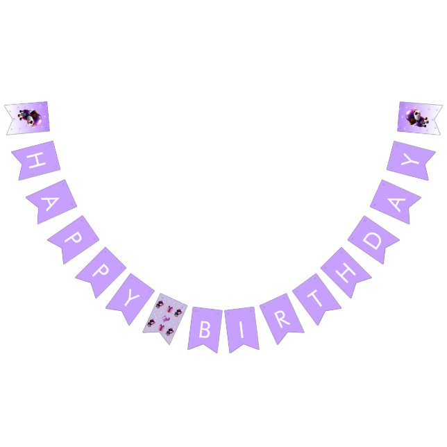 Barnen Grattis på födelsedagen Party i Cute Hund Vimplar (Alla)