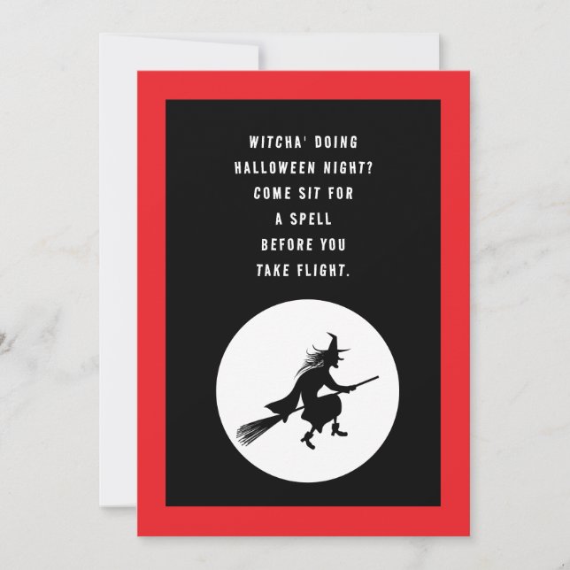 Barnen Halloween Birthday - Little Witch Inbjudningar (Framsida)