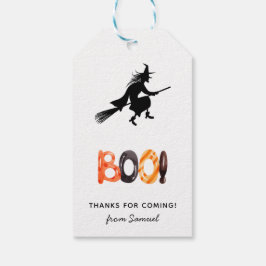Barnen Halloween Birthday - Little Witch Presentetikett