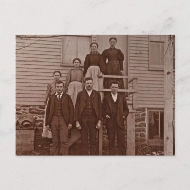 Barnen i John & Mary Rupp circa 1875 Vykort (Framsida)