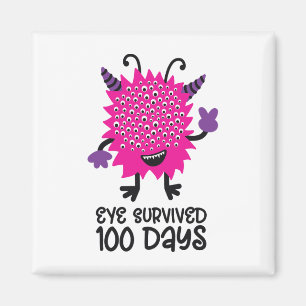 Barnen Kids Öga Överlevt 100 Magnet