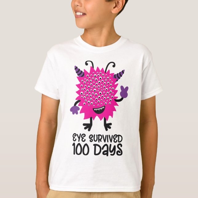 Barnen Kids Öga Överlevt 100 T Shirt (Framsida)
