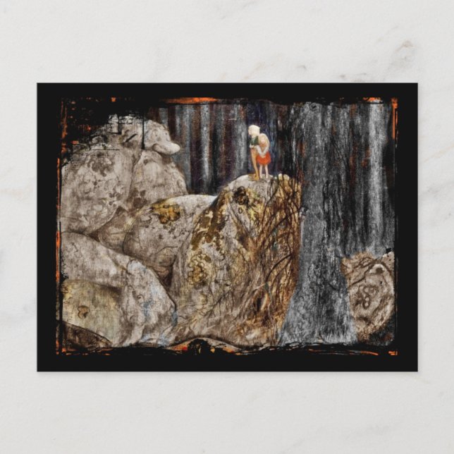 Barnen med Stone Troll Vykort (Framsida)