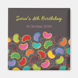 Barnen Retro Jellybeans Pop Birthday Spara datum Magnet