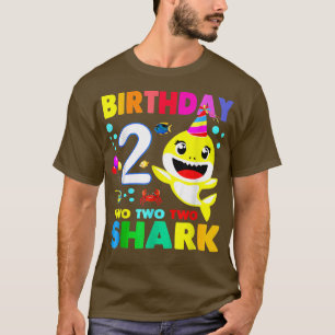 Barnen Shark2-år gammal 2ndFamily T Shirt