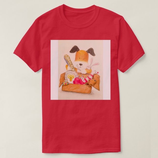 Barnen sparkar hund t shirt (Design framsida)