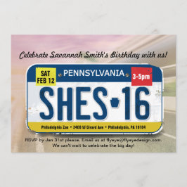 Barnens 16:e födelsedagsinbjudan till Pennsylvania Inbjudningar