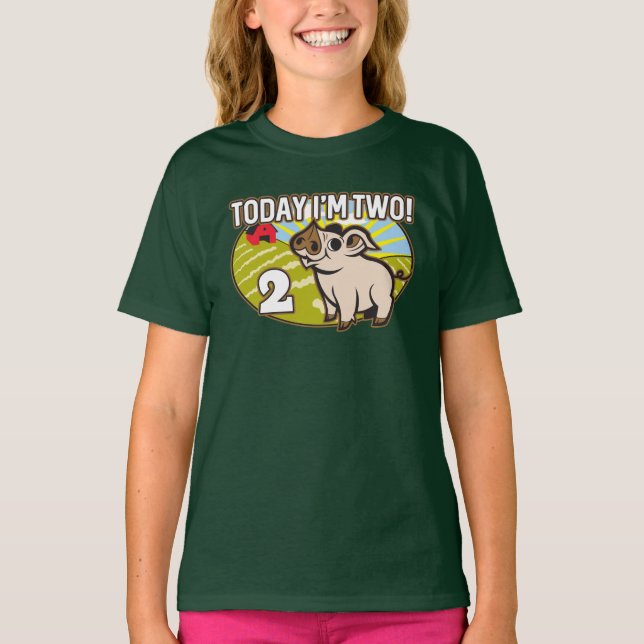 Barnens andra födelsedag i dag är jag två! Cute Gr T Shirt (Framsida)