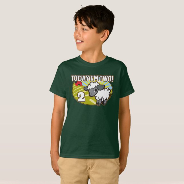 Barnens andra födelsedag i dag är jag två! Cute La T Shirt (Hel framsida)