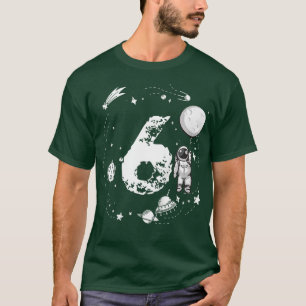 Barnens astronaut 6e födelsedag för astronaut 6 t shirt