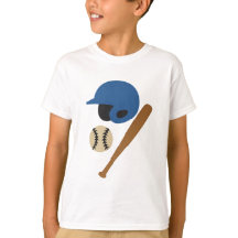 Barnens basebollt-shirt – gummitextstil
