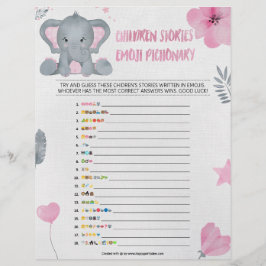 Barnens berättelse Emoji Pictionary [Baby Elephant Brevhuvud