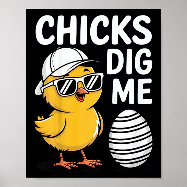 Barnens Chickar Gräver mig Glad påsk Boys Poster (Framsidan)