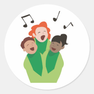 Barnens Choir Runt Klistermärke