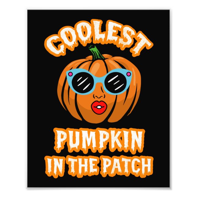Barnens coolaste pumpa i lappen Halloween barn Fototryck (Framsidan)