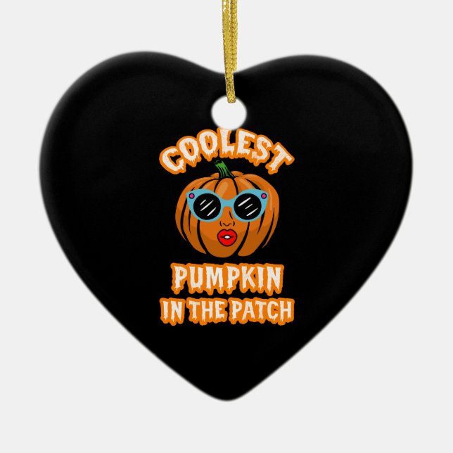 Barnens coolaste pumpa i lappen Halloween barn Julgransprydnad Keramik (Framsidan)