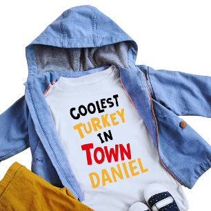 Barnens coolaste Turkiet i stan Färgglada Namn T Shirt