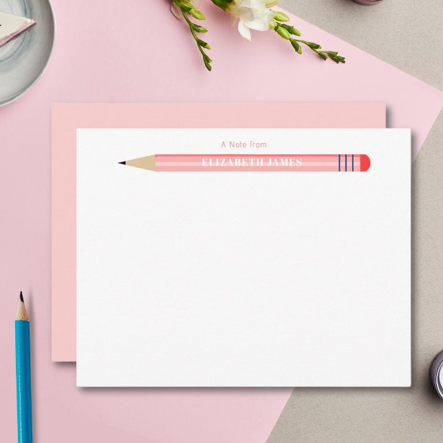 Barnens Ett meddelande från Pencil Flat Notkort (Skapare uppladdad)