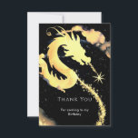 Barnens fantasifulla drakfödelsedag tack kort<br><div class="desc">Uttryck din tacksamhet med charm och nyckfullhet med hjälp av vårt vykort för tack efter födelsedagsfirande med draktema för barn. Prydd med förtjusande drakillustrationer och livfulla färger låter detta kort ditt barn uttrycka sin uppskattning på ett hjärtligt sätt. Anpassa meddelandet och låt dina gäster veta precis hur mycket deras närvaro...</div>