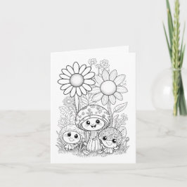 Barnens färgläggning Mors dag Kort