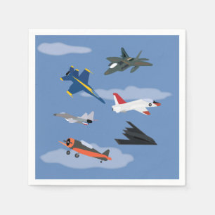 Barnens flygplans- och jetfest pappersservett