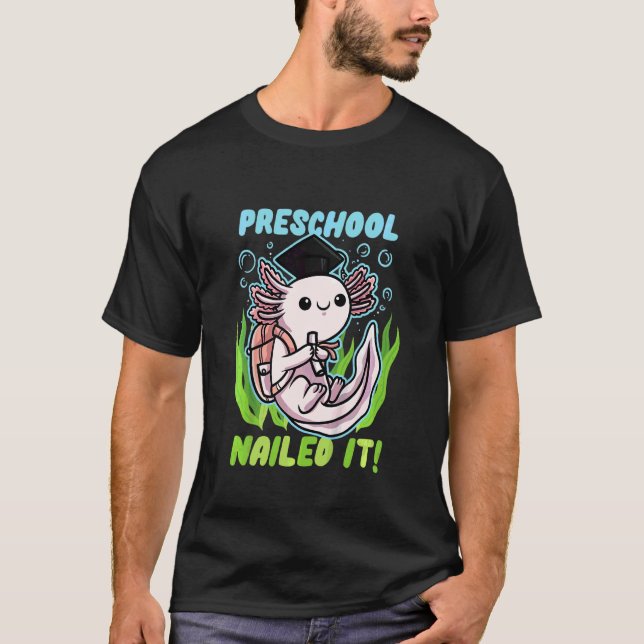 Barnens förskoleår i går: Axolotl Kids i skolan T Shirt (Framsida)