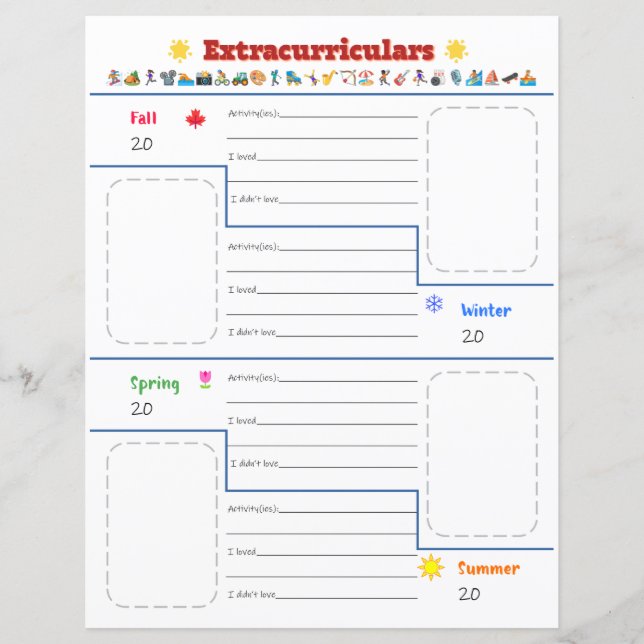 Barnens fritidsaktiviteter utskrivbara (Framsida)