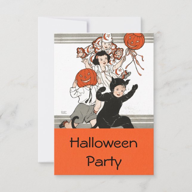 Barnens Halloween-kostymfest Inbjudningar (Framsida)