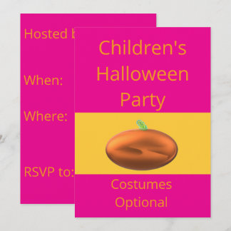 Barnens Halloween-kostymvalfri fest Inbjudningar