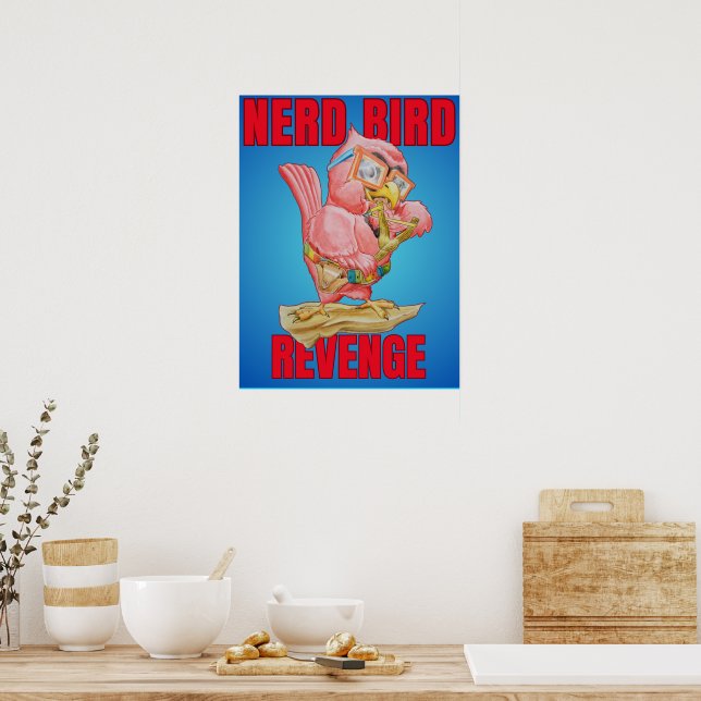 Barnens hämnd för nörd-fågel-plakat poster (Kök)