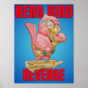 Barnens hämnd för nörd-fågel-plakat poster