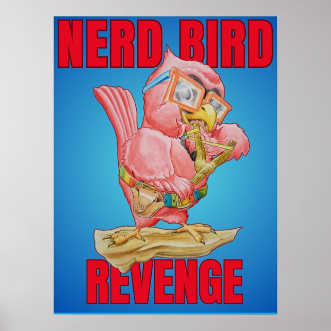 Barnens hämnd för nörd-fågel-plakat poster (Framsidan)