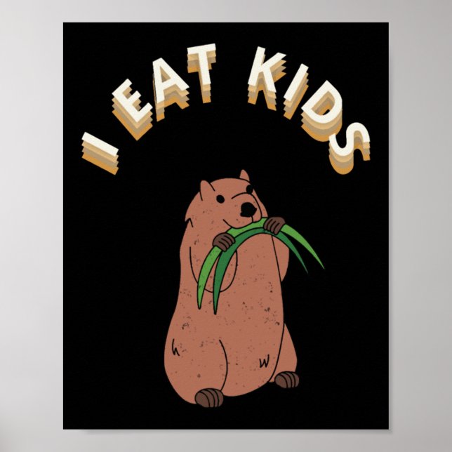 Barnens i Eat Kids' Sticker Poster (Framsidan)