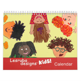 Barnens konst i lycklig kalender