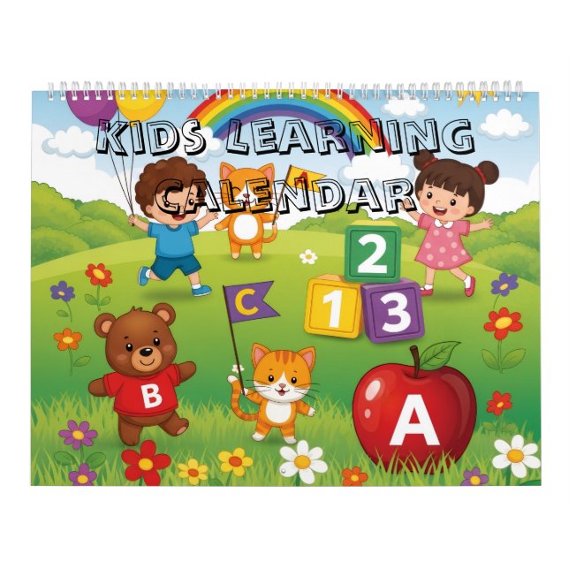 Barnens lärokalender – ABC & 123 Utbildning Kalender (Omslag)