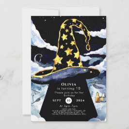 Barnens Magiska Trollkarls Födelsedag Inbjudningar