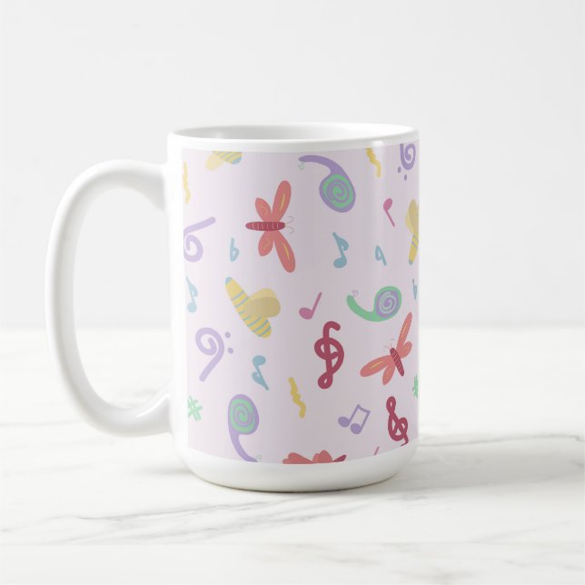 Barnens musik i mönster kaffemugg (Vänster)