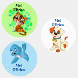 Barnens namn etiketter
