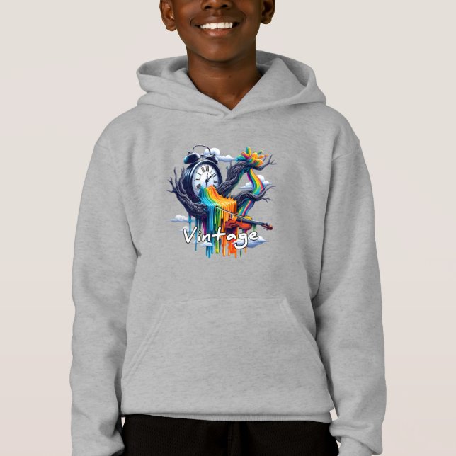 Barnens överdragshoodie t shirt (Framsida)