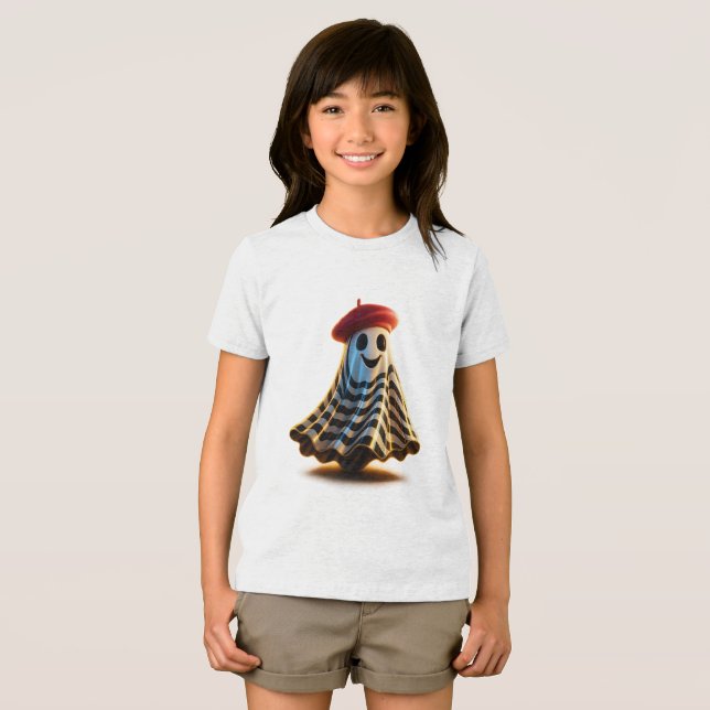 Barnens Parisiska Spöke T-Shirt  (Framsida Full)