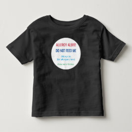 Barnens Personlig Matar mig inte Allergy Alert Tee