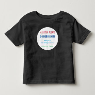 Barnens Personlig Matar mig inte Allergy Alert Tee