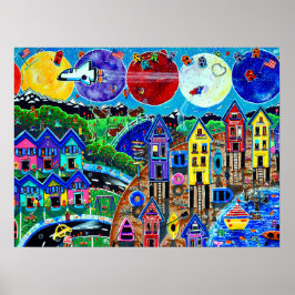 Barnens planeter Space Shuttle World Ocean Bay Poster