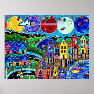 Barnens planeter Space Shuttle World Ocean Bay Poster