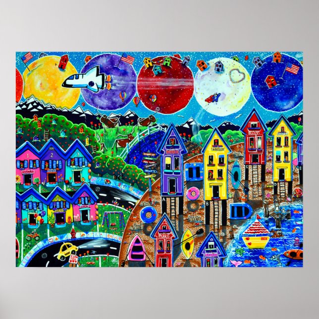 Barnens planeter Space Shuttle World Ocean Bay Poster (Framsidan)