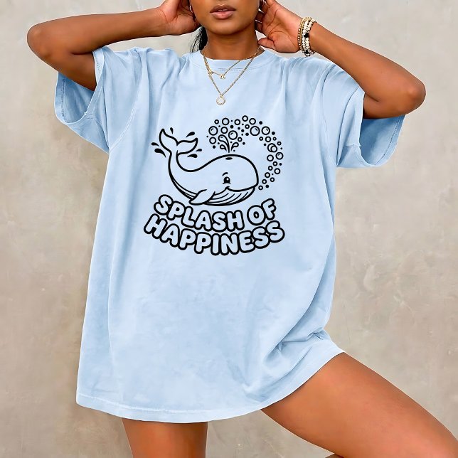 Barnens roliga badrum grafiska t-shirt - bubbelval (Skapare uppladdad)