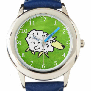 Barnens roliga fårdesignserie tecknad film armbandsur
