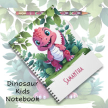 Barnens rosa dinosaur-äventyrsanteckningsbok