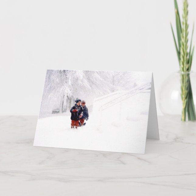 Barnens snöstorm kort (Framsida)