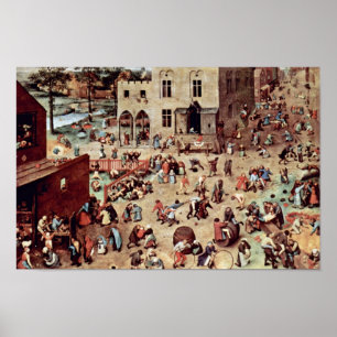 Barnens spel efter Bruegel D. Ä. Pieter (Bästa Poster
